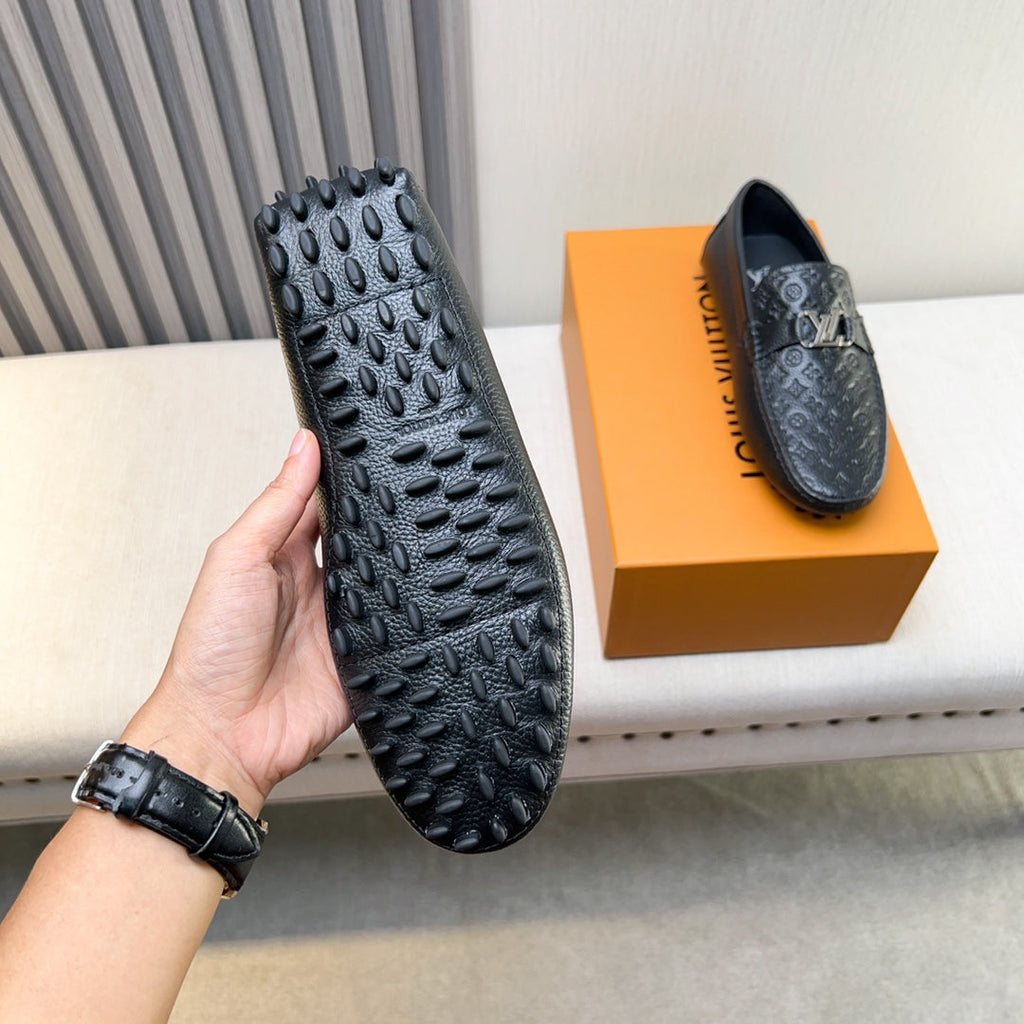 Louis Vuitton Pebbled Leather Driving Shoes