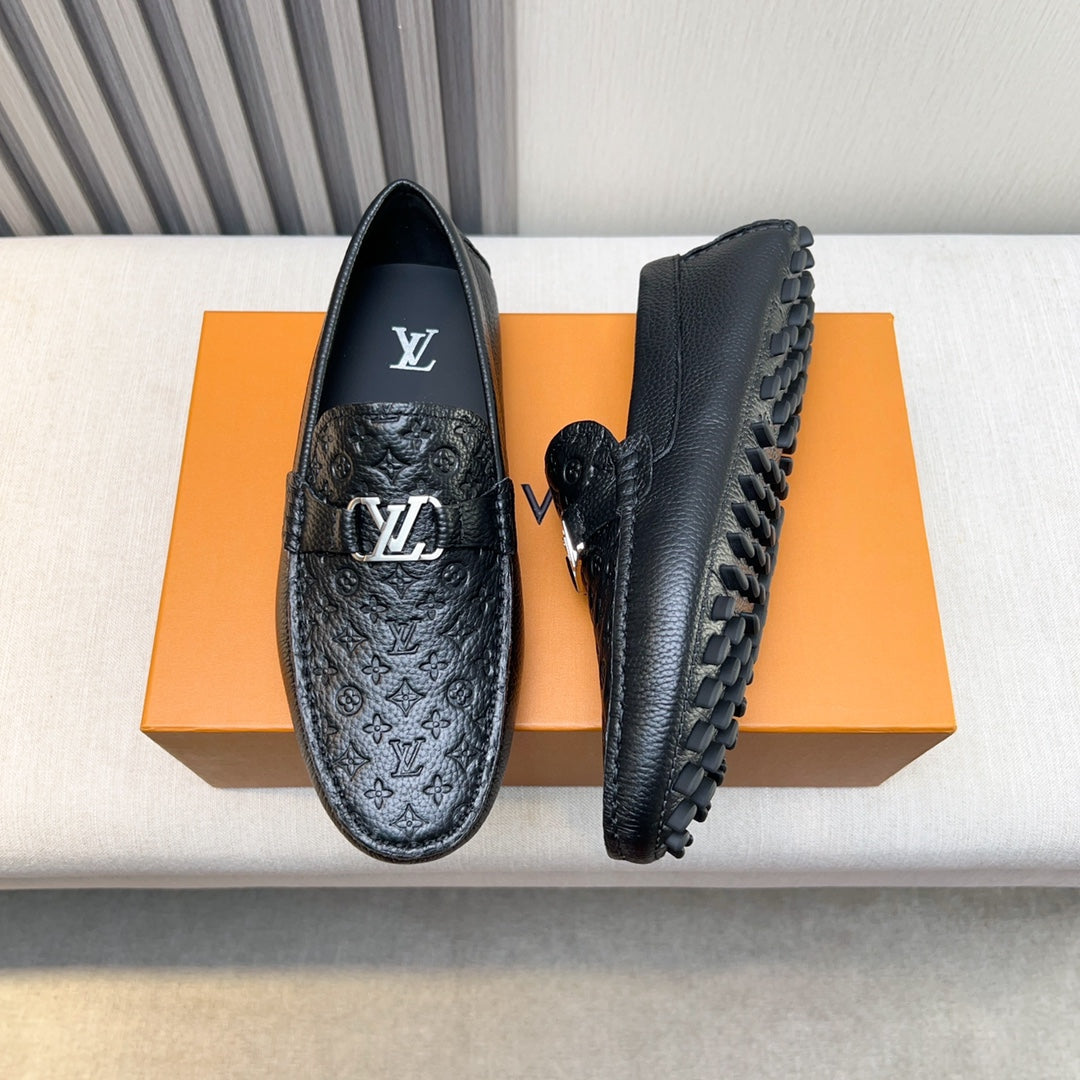 Louis Vuitton Pebbled Leather Driving Shoes