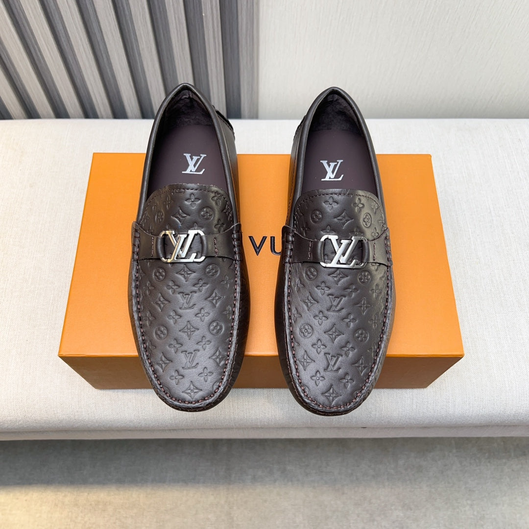 Louis Vuitton Pebbled Leather Driving Shoes