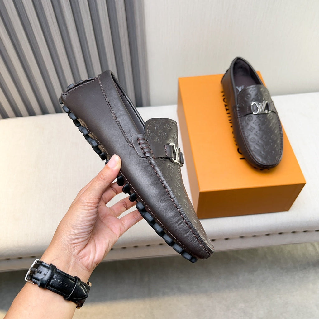 Louis Vuitton Pebbled Leather Driving Shoes