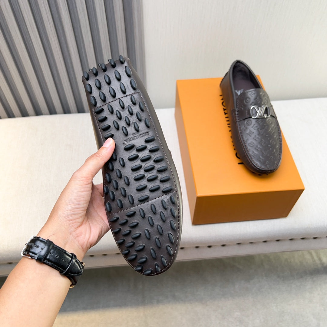 Louis Vuitton Pebbled Leather Driving Shoes