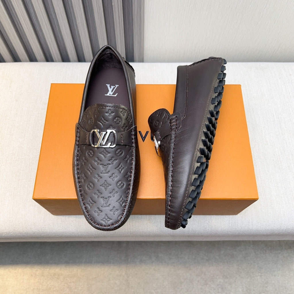 Louis Vuitton Pebbled Leather Driving Shoes