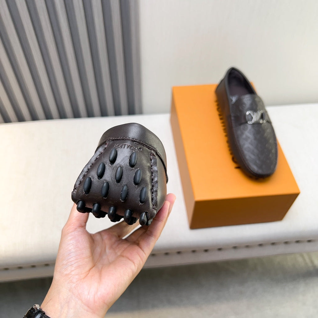 Louis Vuitton Pebbled Leather Driving Shoes