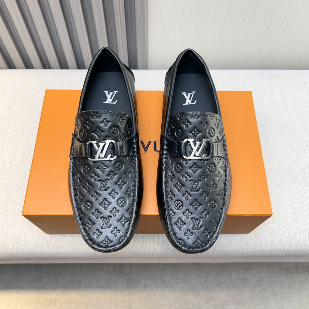 Louis Vuitton Pebbled Leather Driving Shoes