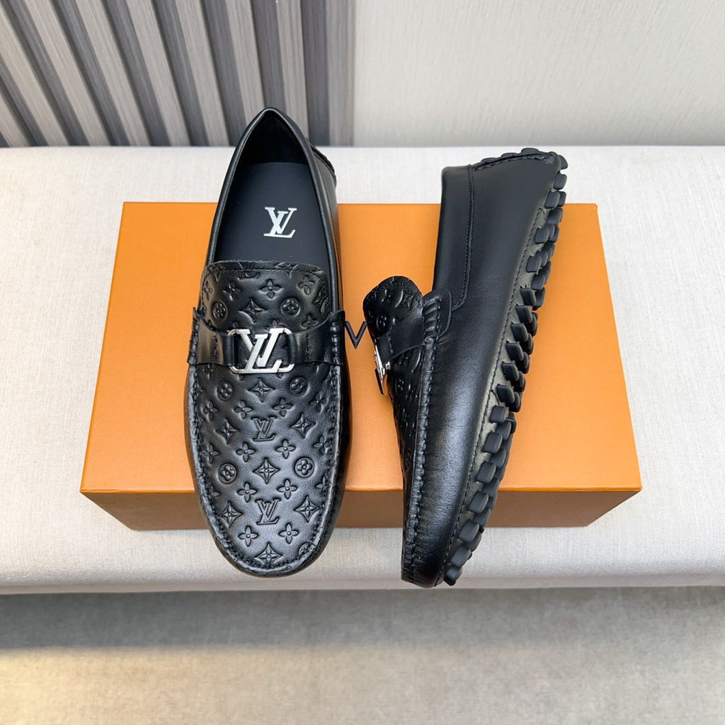Louis Vuitton Pebbled Leather Driving Shoes