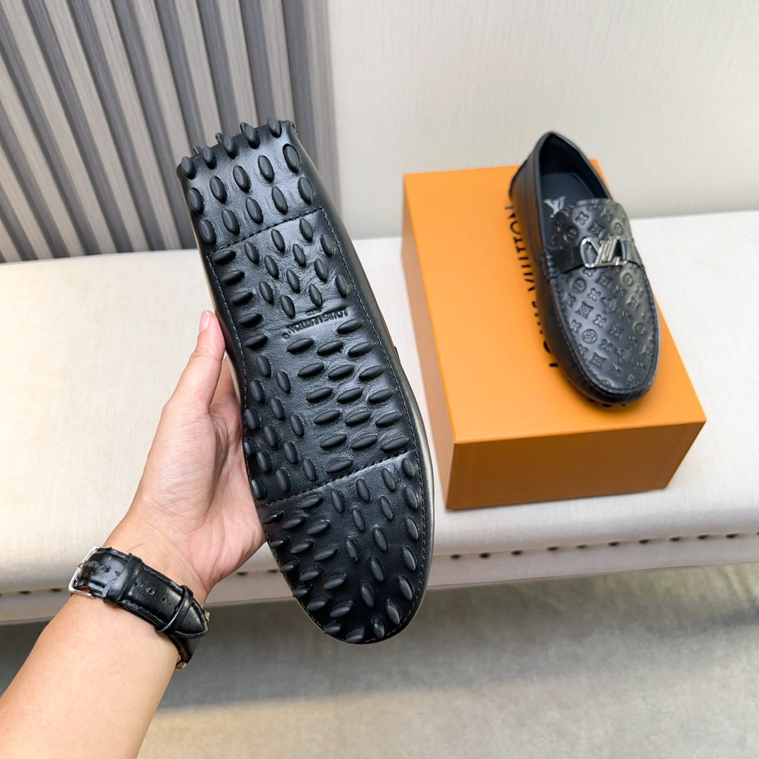 Louis Vuitton Pebbled Leather Driving Shoes