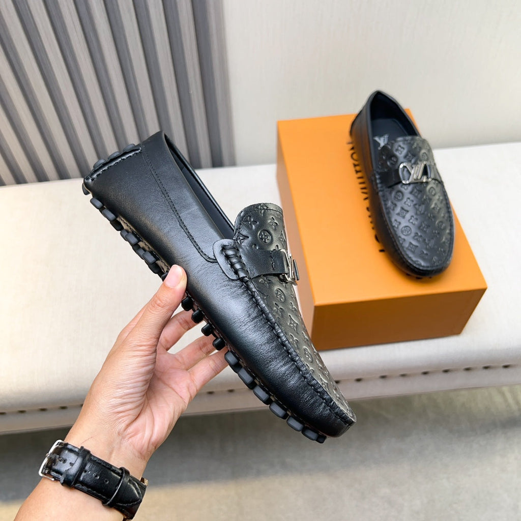 Louis Vuitton Pebbled Leather Driving Shoes