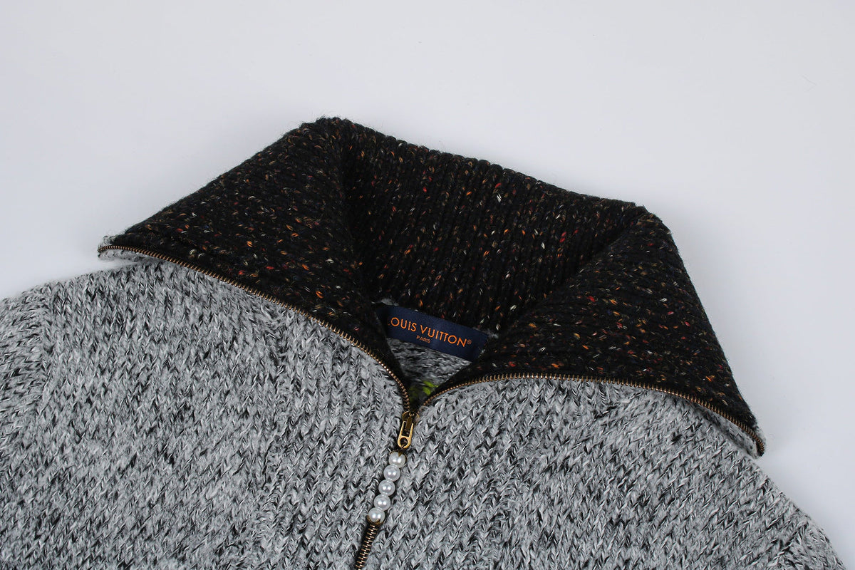 Louis Vuitton High-Neck Zipper Knit Sweater – 25SS