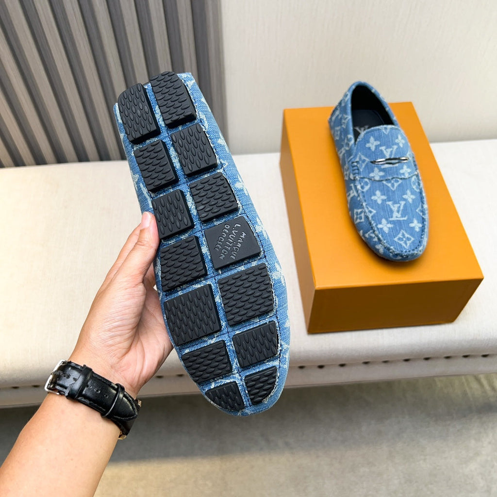Louis Vuitton Pebbled Leather Driving Shoes