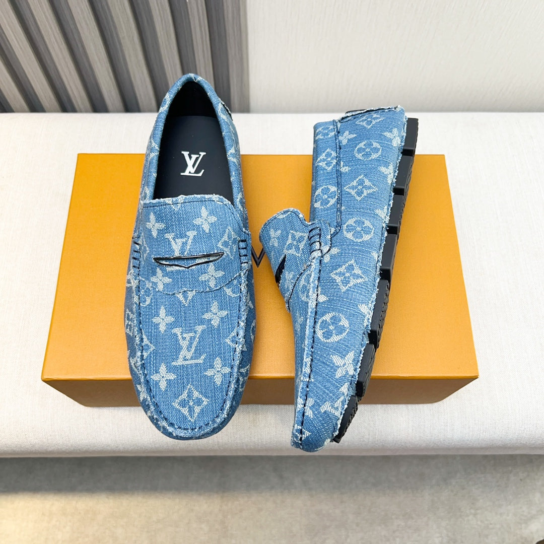 Louis Vuitton Pebbled Leather Driving Shoes