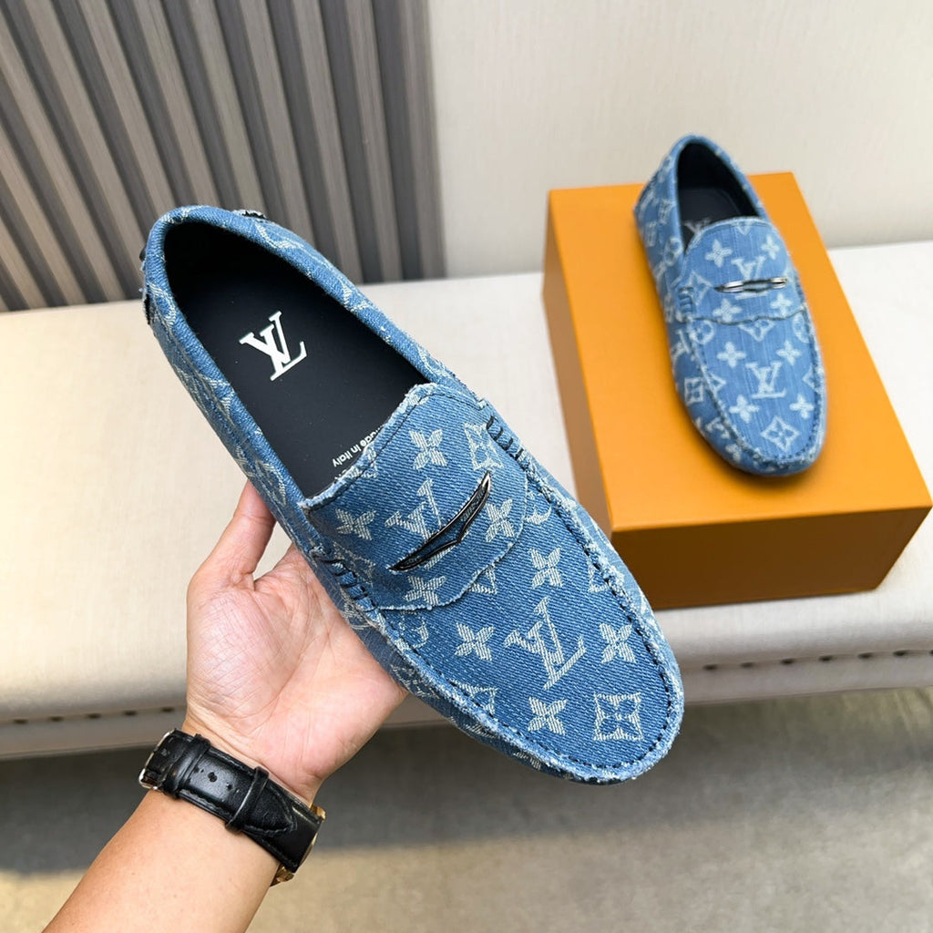 Louis Vuitton Pebbled Leather Driving Shoes