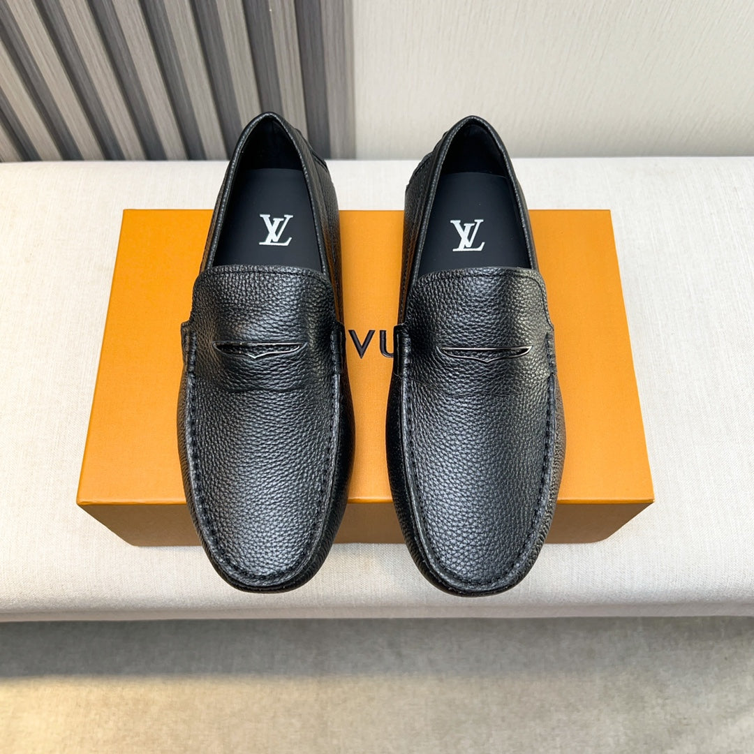 Louis Vuitton Pebbled Leather Driving Shoes