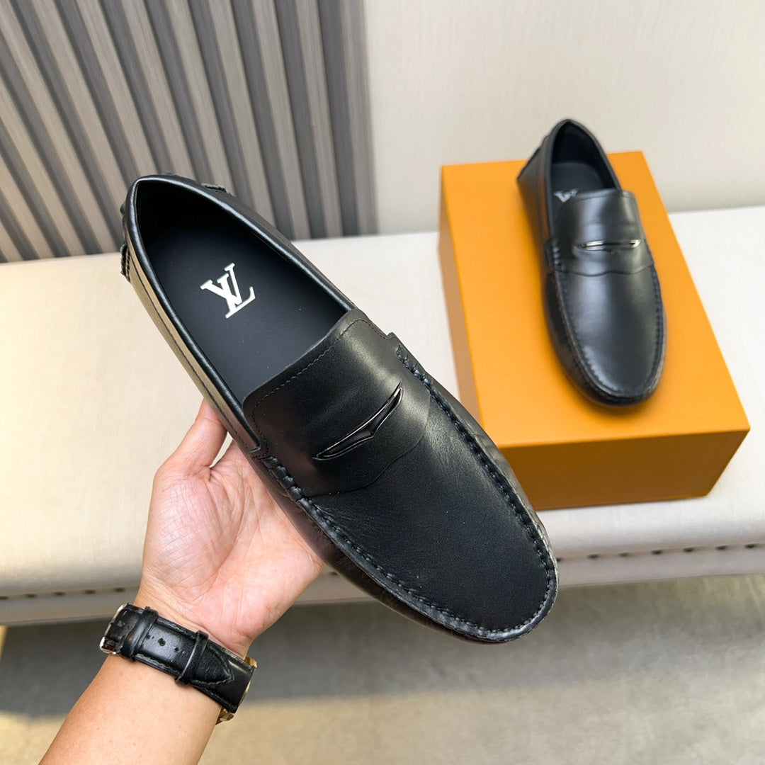 Louis Vuitton Pebbled Leather Driving Shoes