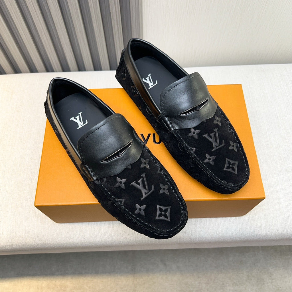 Louis Vuitton Pebbled Leather Driving Shoes