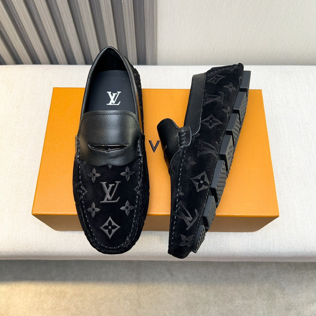 Louis Vuitton Pebbled Leather Driving Shoes