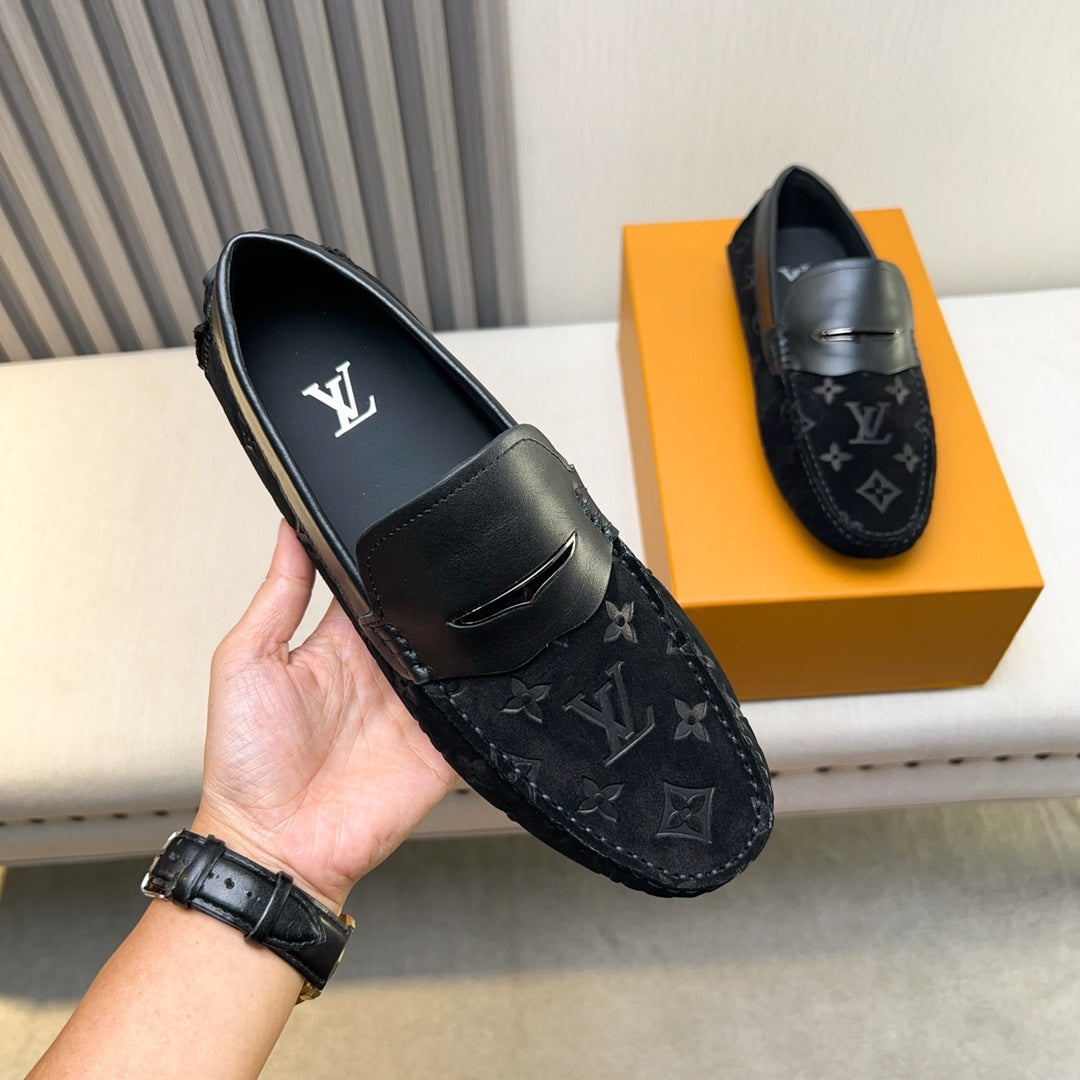 Louis Vuitton Pebbled Leather Driving Shoes