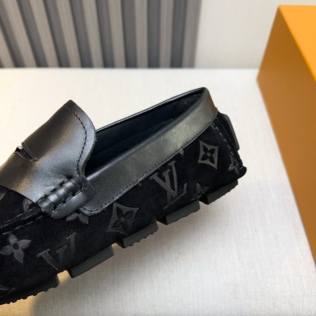 Louis Vuitton Pebbled Leather Driving Shoes