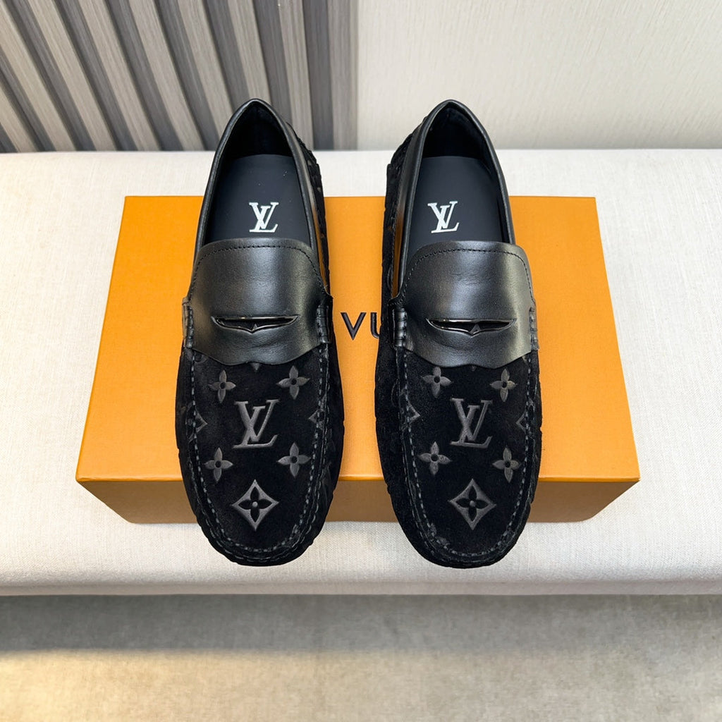 Louis Vuitton Pebbled Leather Driving Shoes