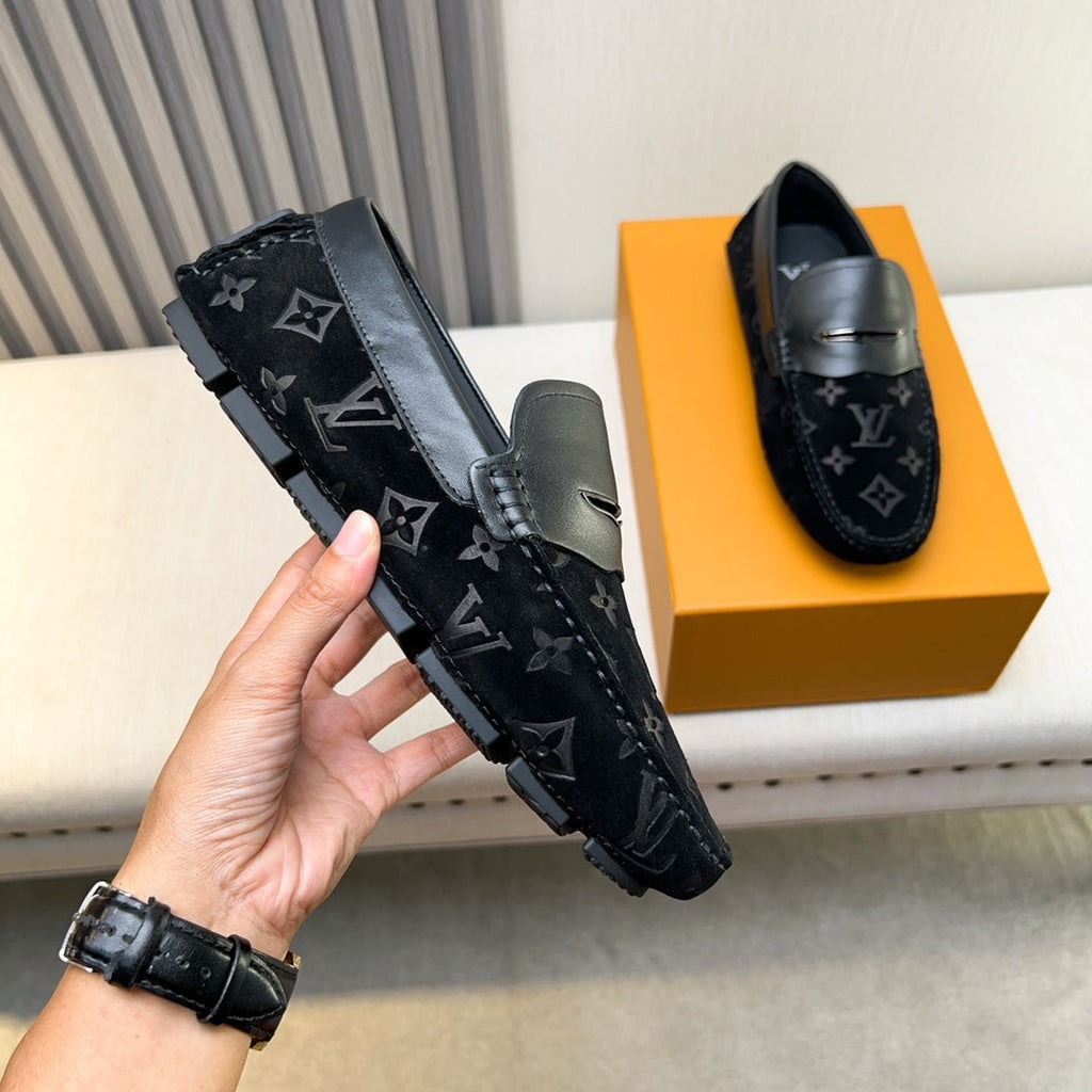 Louis Vuitton Pebbled Leather Driving Shoes