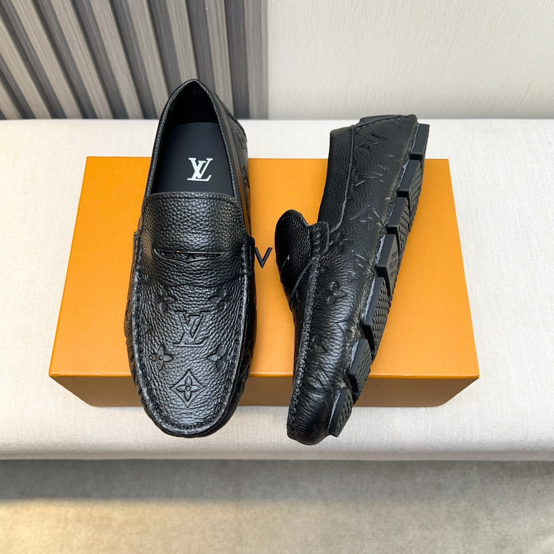 Louis Vuitton Pebbled Leather Driving Shoes