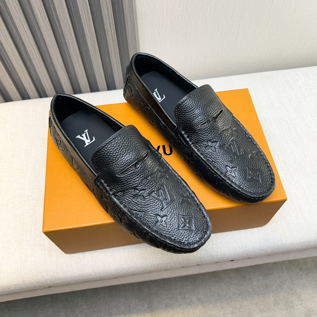 Louis Vuitton Pebbled Leather Driving Shoes