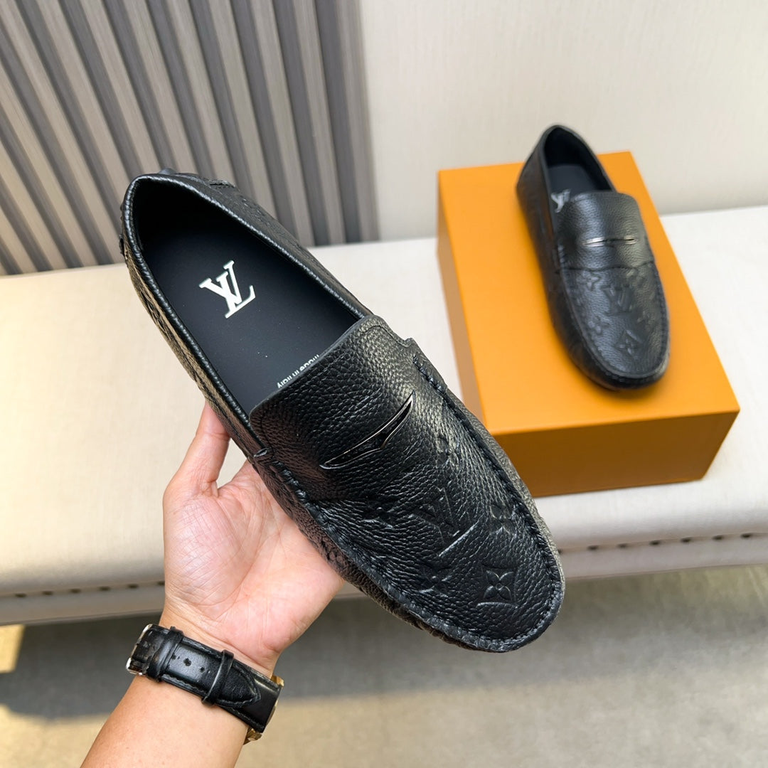 Louis Vuitton Pebbled Leather Driving Shoes
