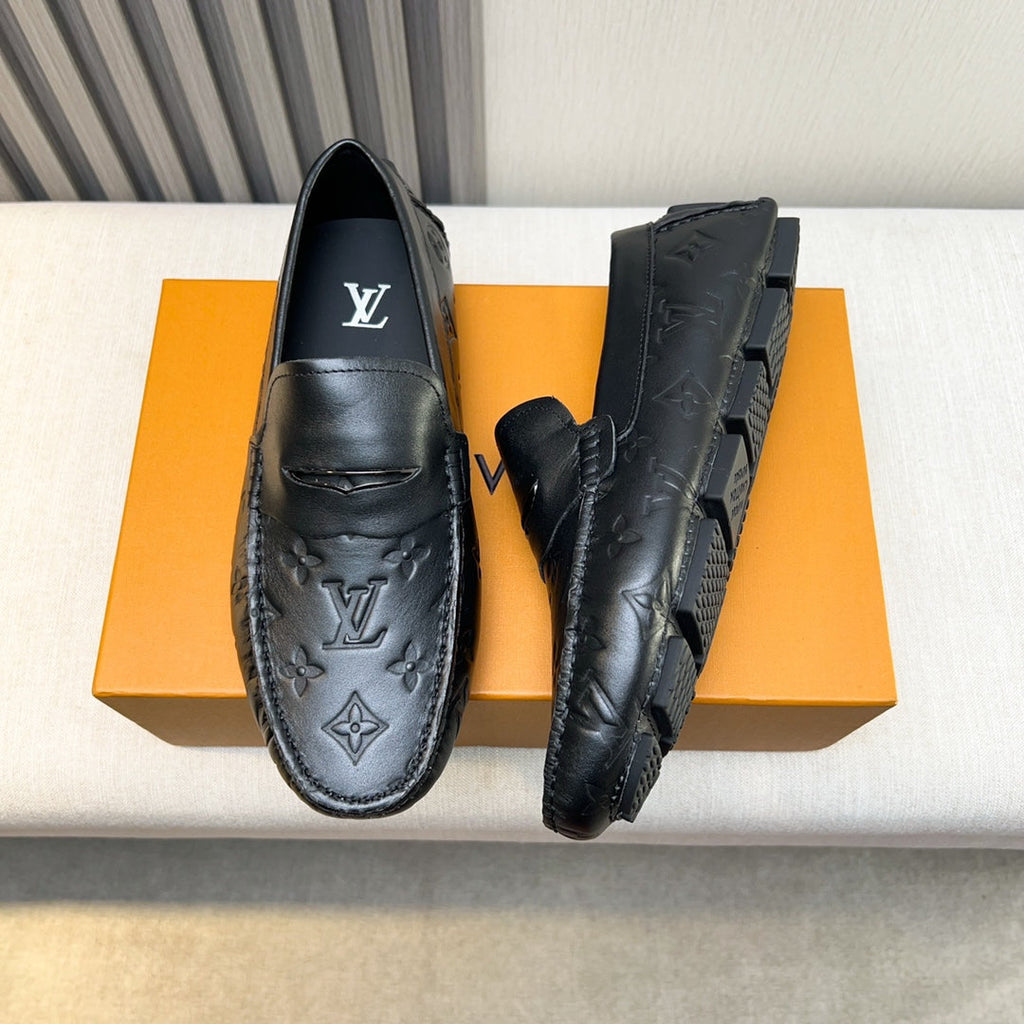 Louis Vuitton Pebbled Leather Driving Shoes