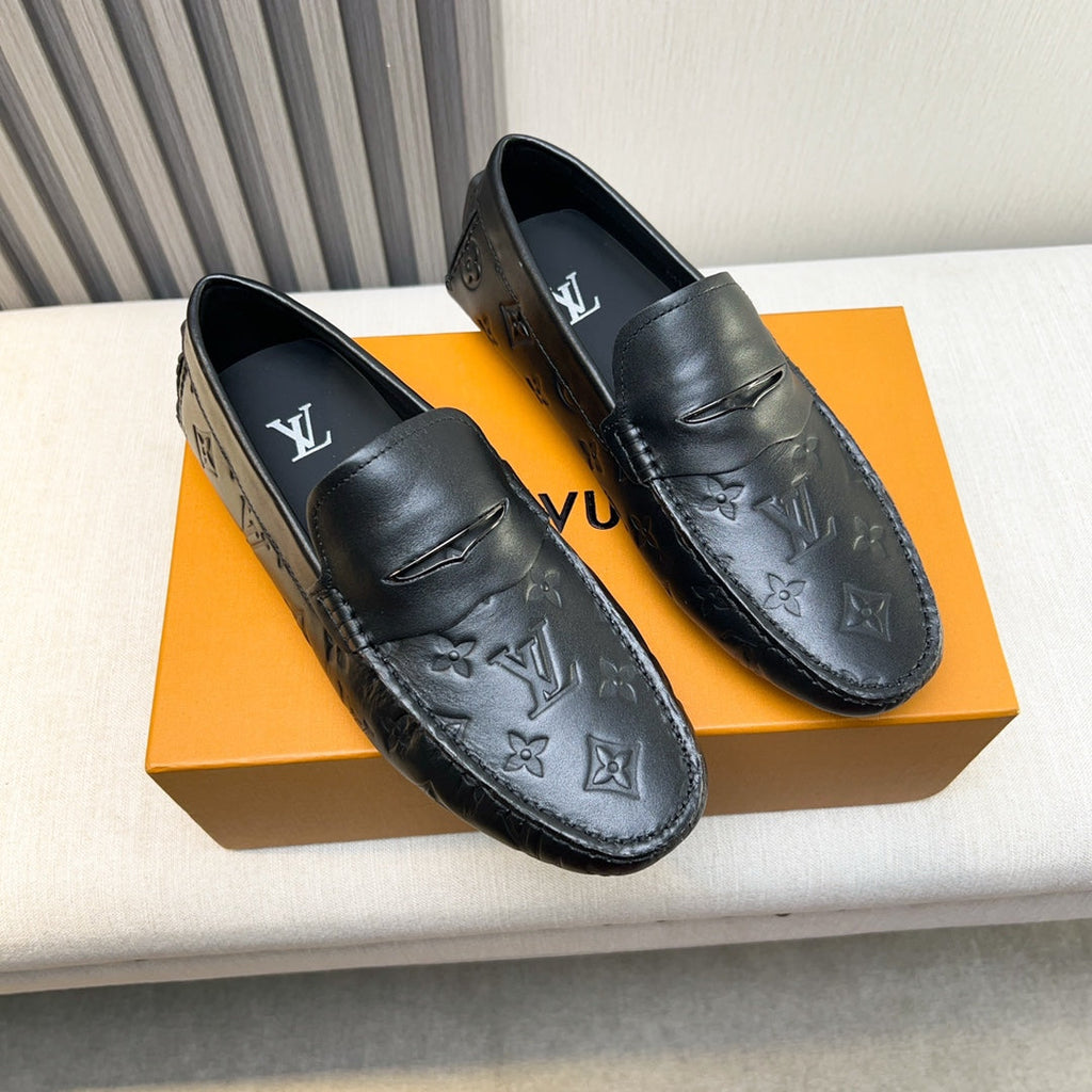 Louis Vuitton Pebbled Leather Driving Shoes