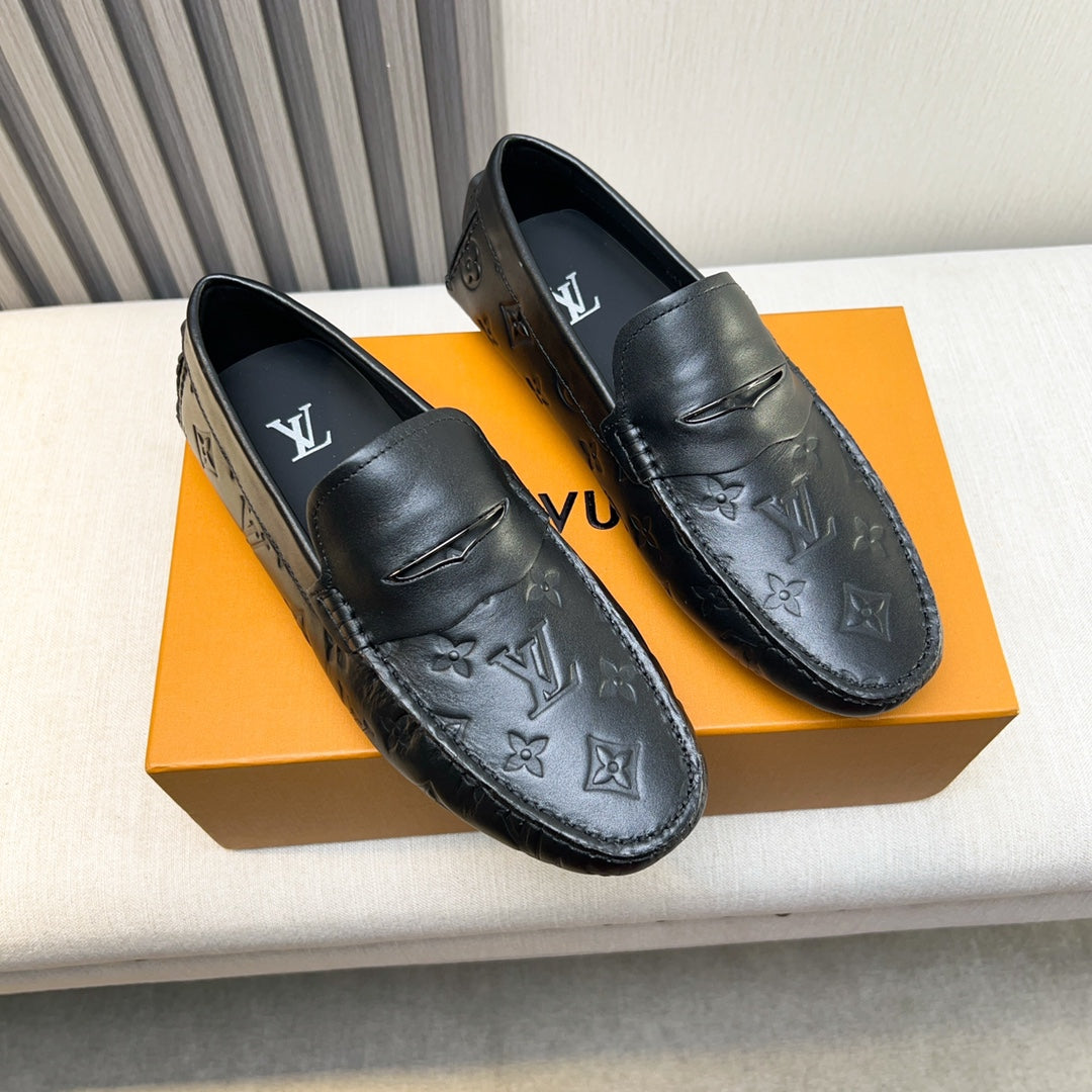 Louis Vuitton Pebbled Leather Driving Shoes