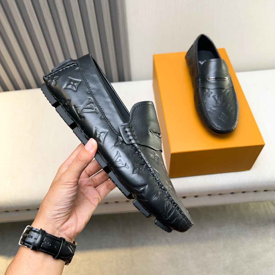 Louis Vuitton Pebbled Leather Driving Shoes