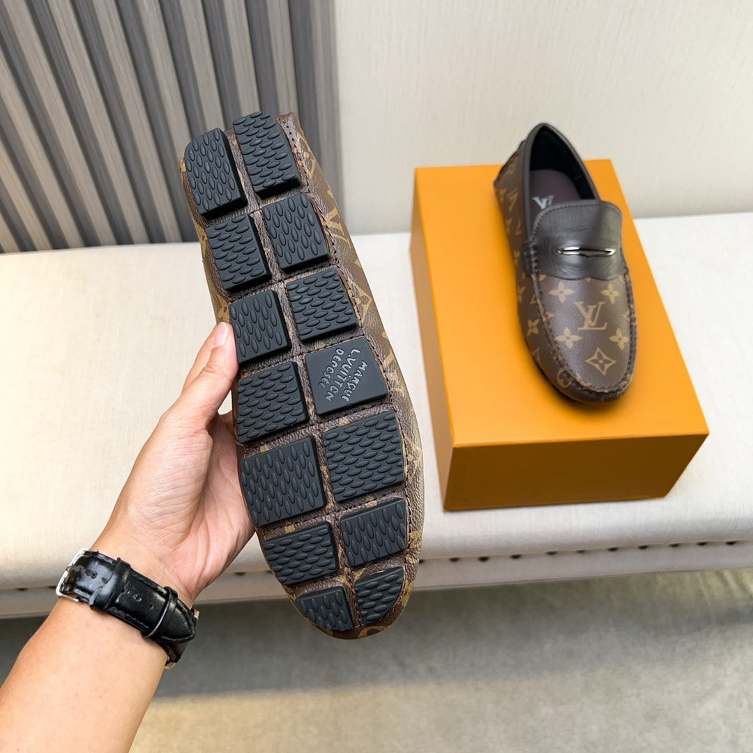 Louis Vuitton Pebbled Leather Driving Shoes