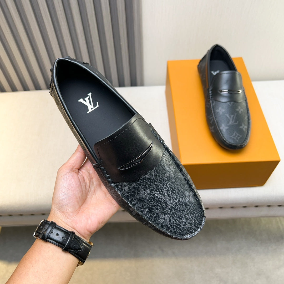 Louis Vuitton Pebbled Leather Driving Shoes