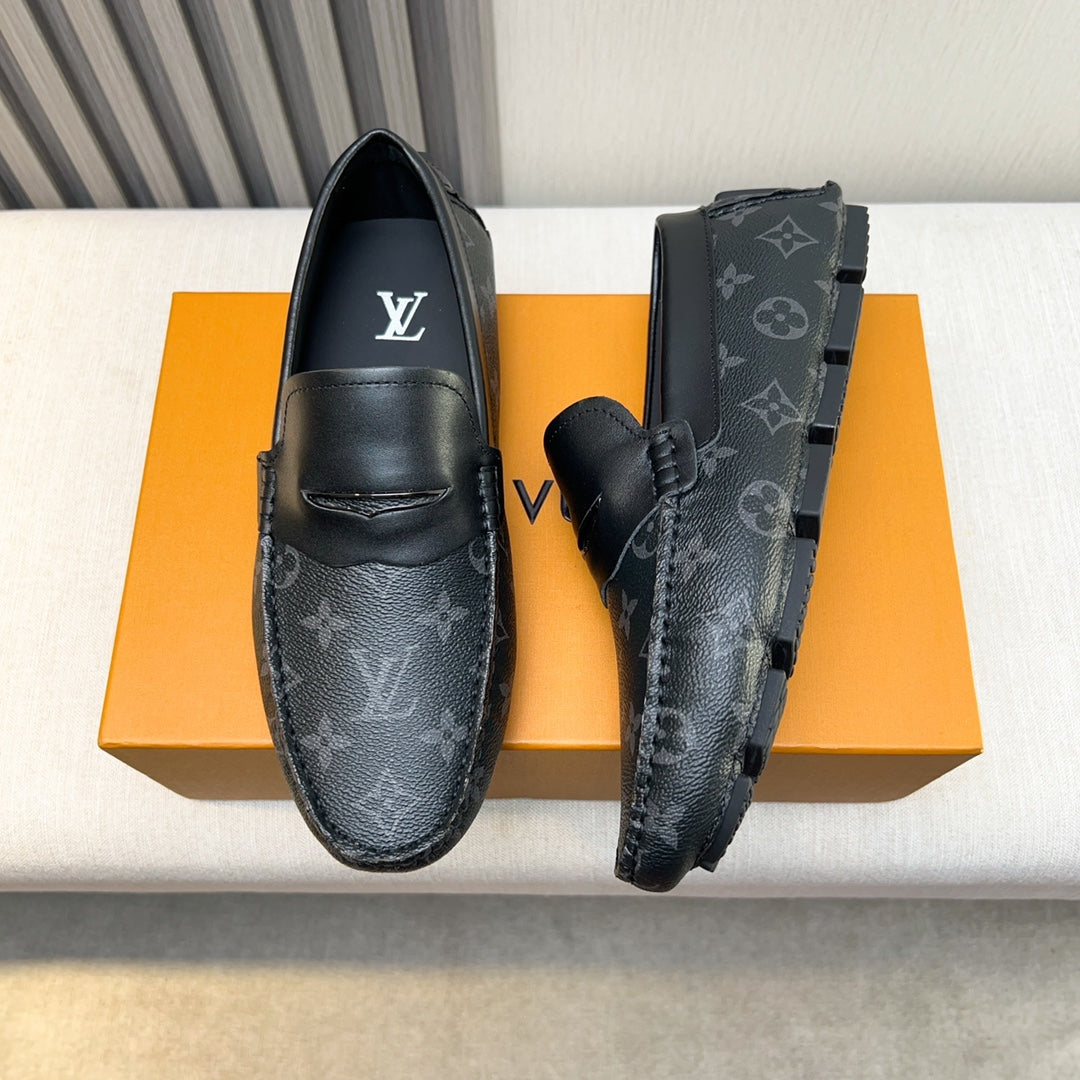 Louis Vuitton Pebbled Leather Driving Shoes