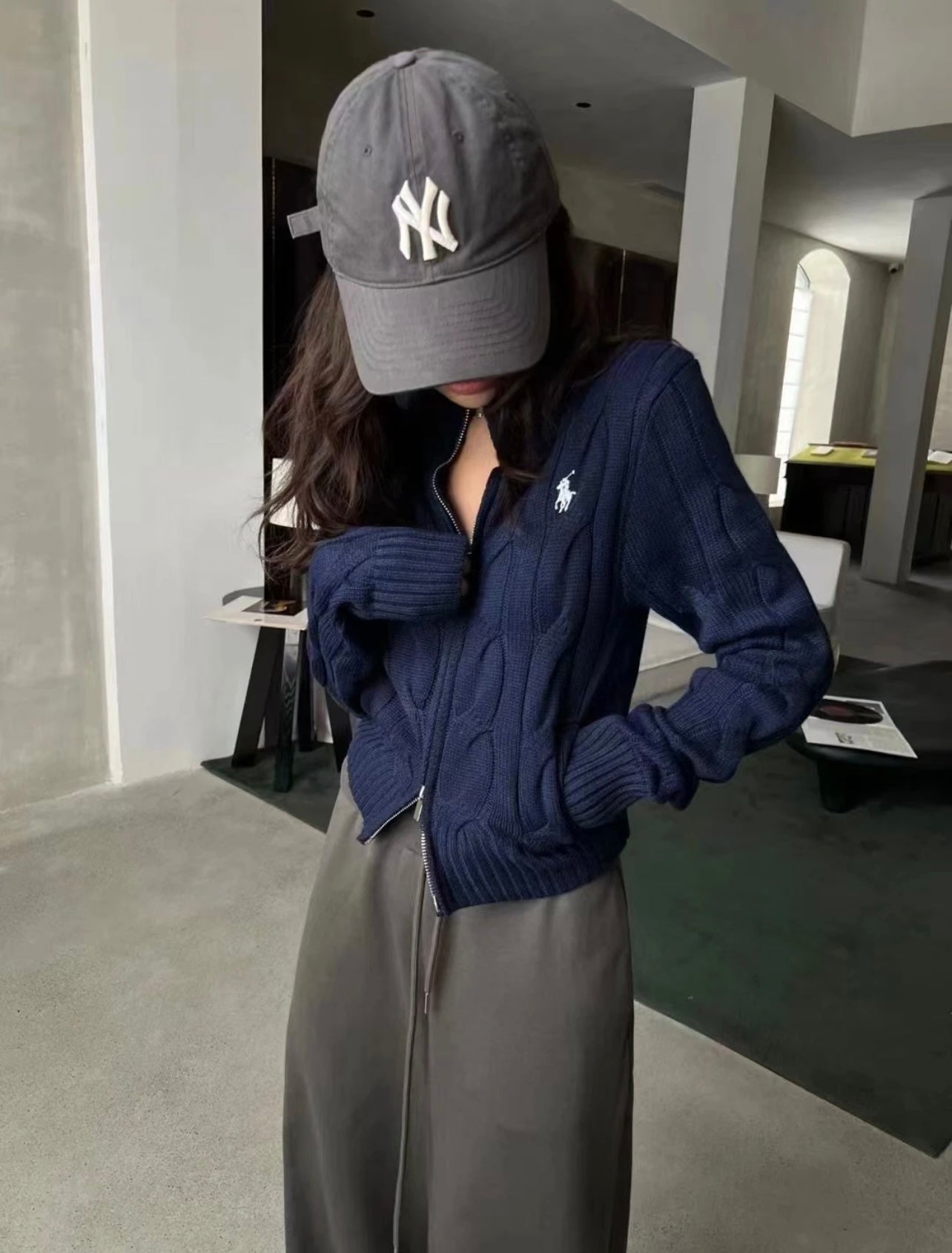 Ralph Lauren Cable Knit Zipper Cardigan