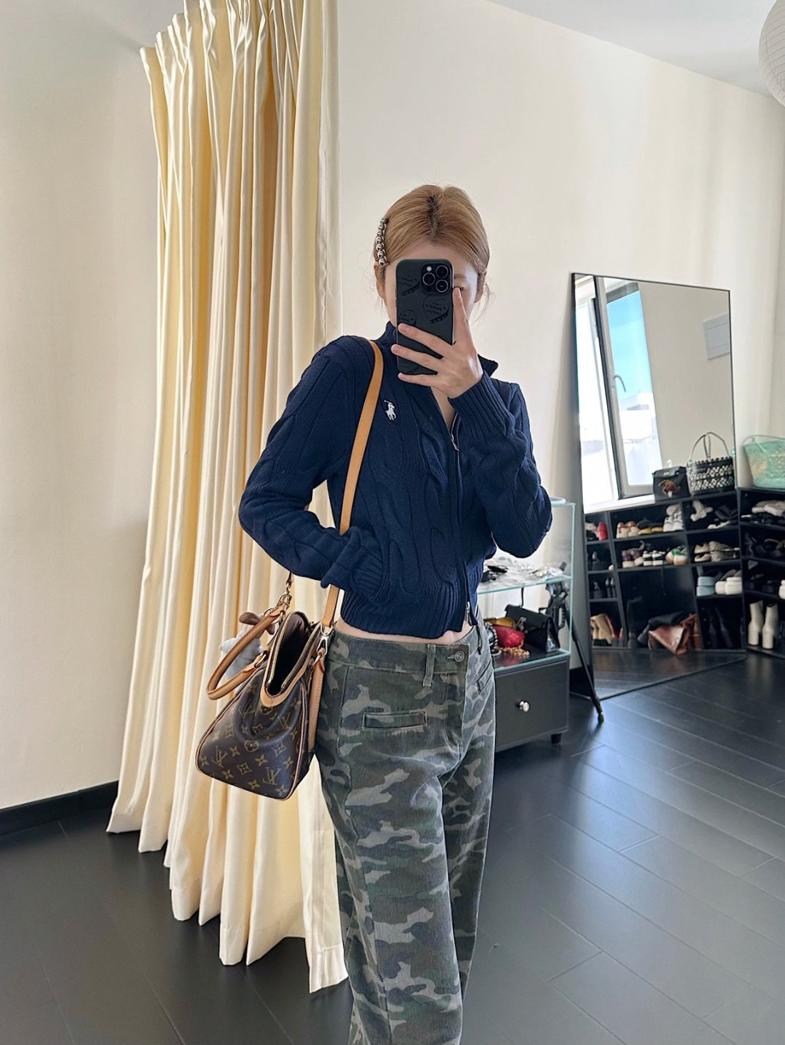Ralph Lauren Cable Knit Zipper Cardigan