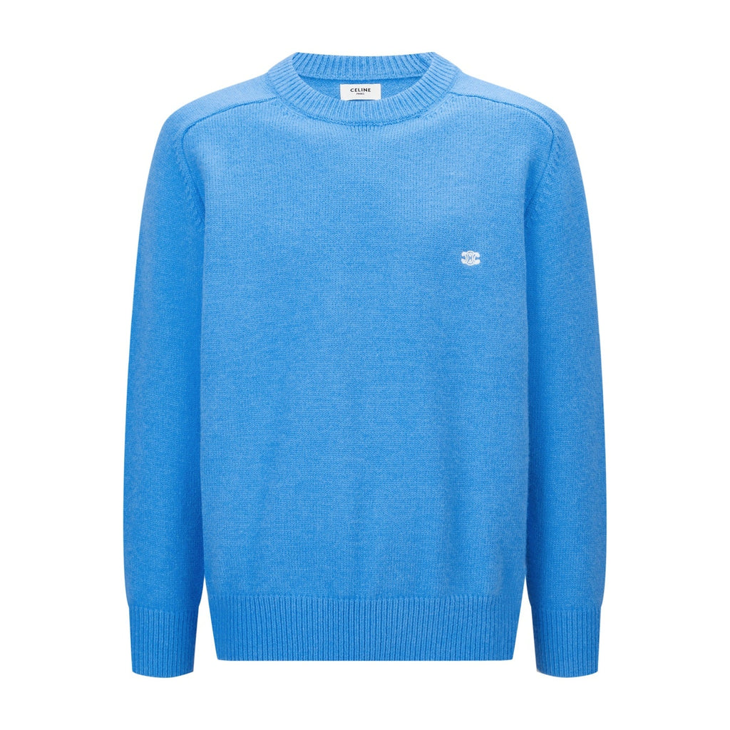 Celine Triomphe Embroidered Knit Sweater