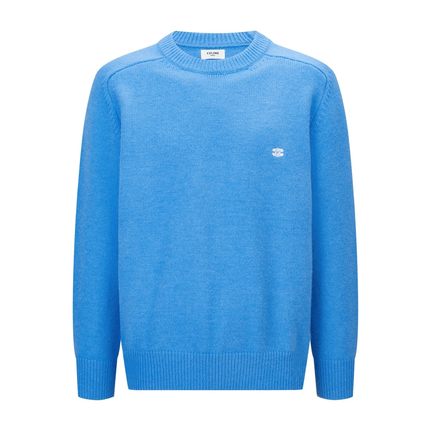 Celine Triomphe Embroidered Knit Sweater