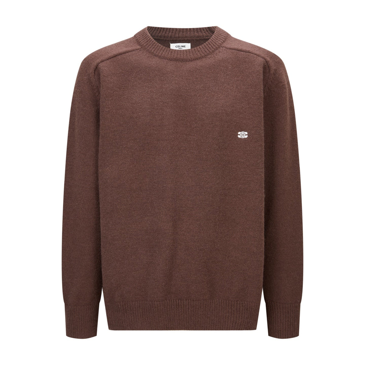 Celine Triomphe Embroidered Knit Sweater