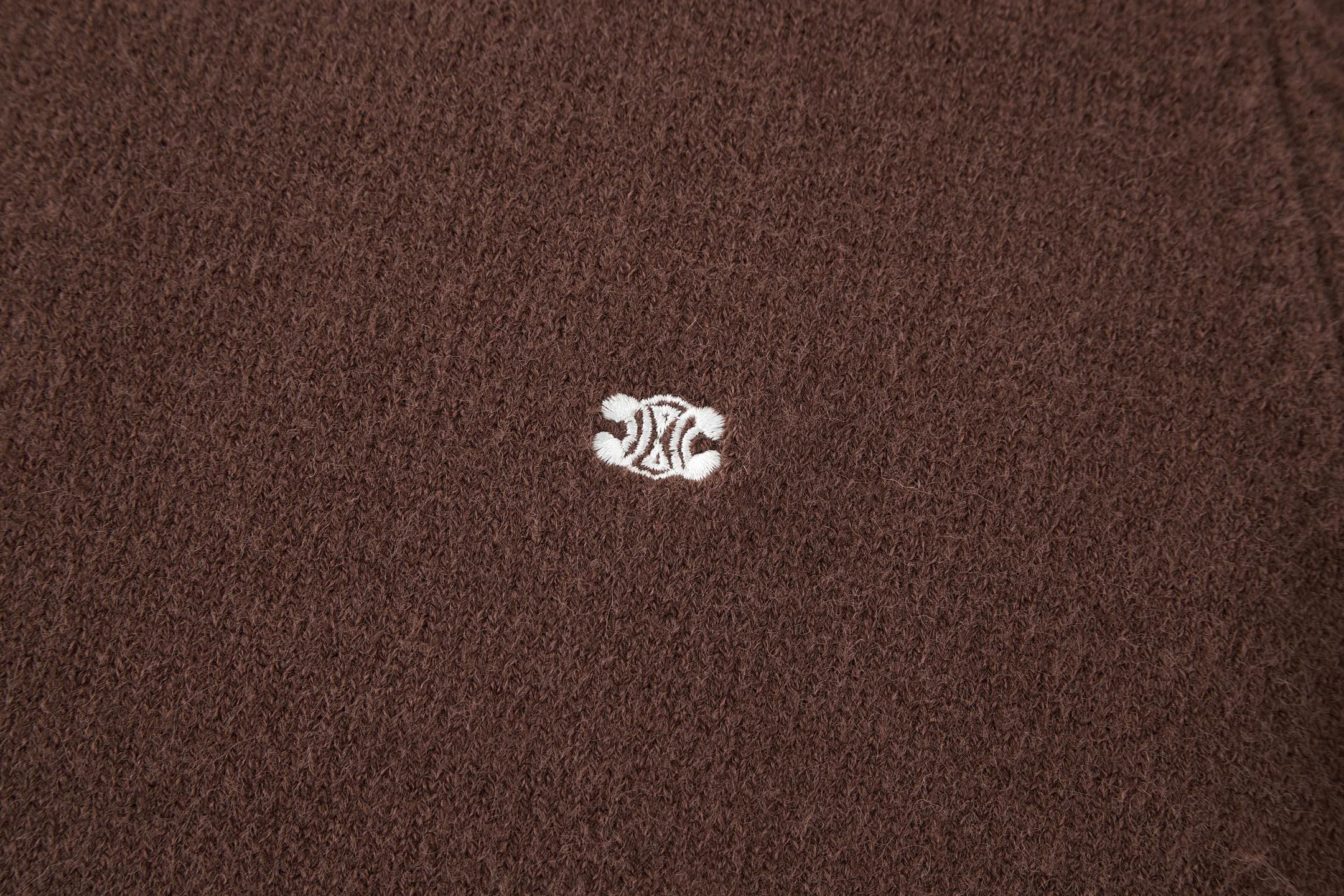 Celine Triomphe Embroidered Knit Sweater
