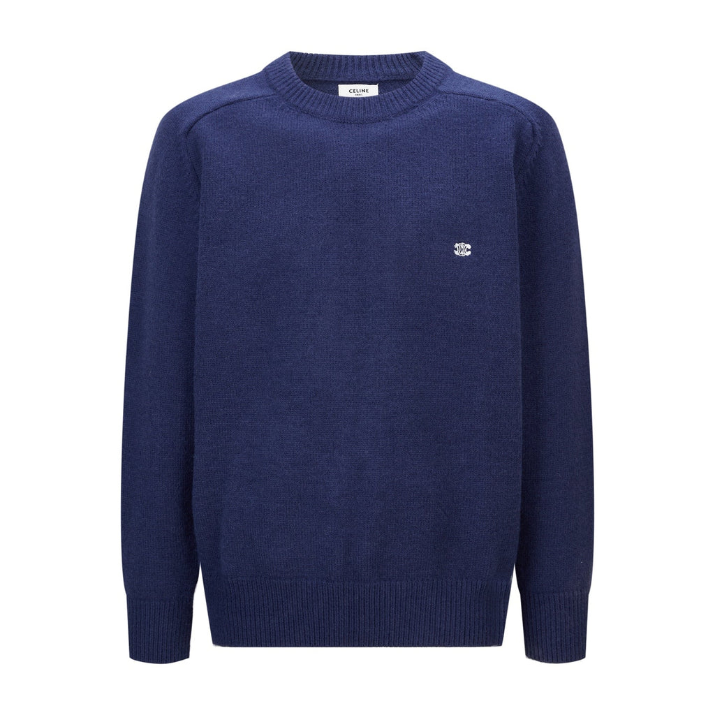Celine Triomphe Embroidered Knit Sweater