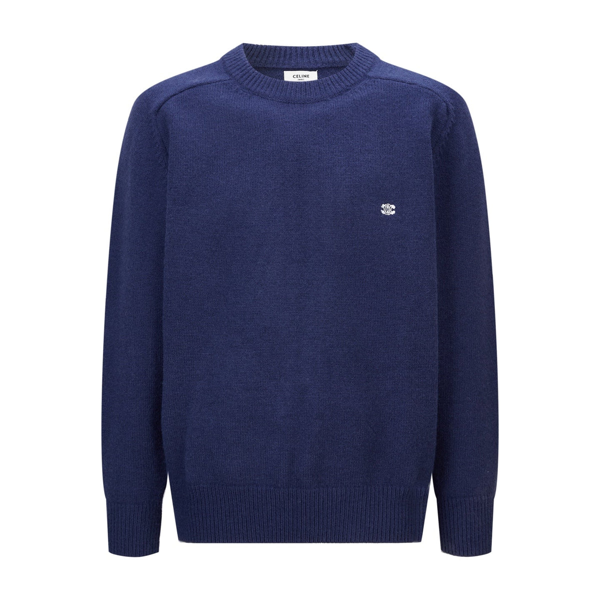 Celine Triomphe Embroidered Knit Sweater
