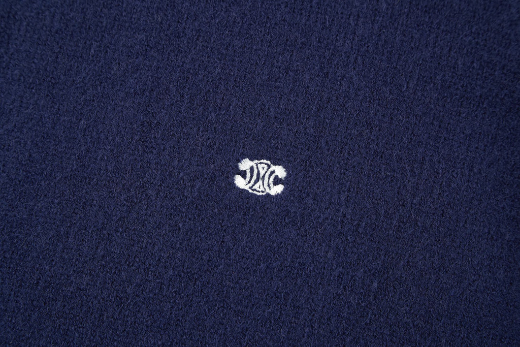 Celine Triomphe Embroidered Knit Sweater