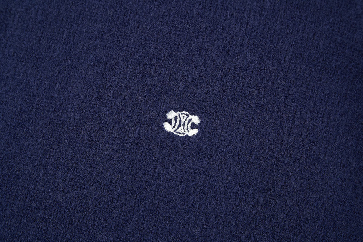 Celine Triomphe Embroidered Knit Sweater