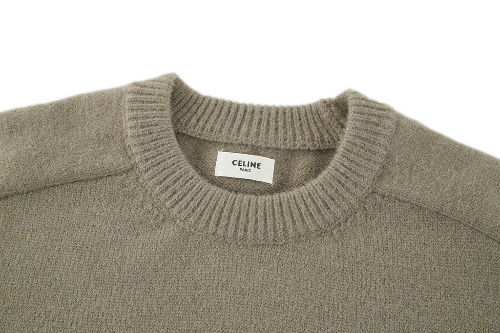 Celine Triomphe Embroidered Knit Sweater