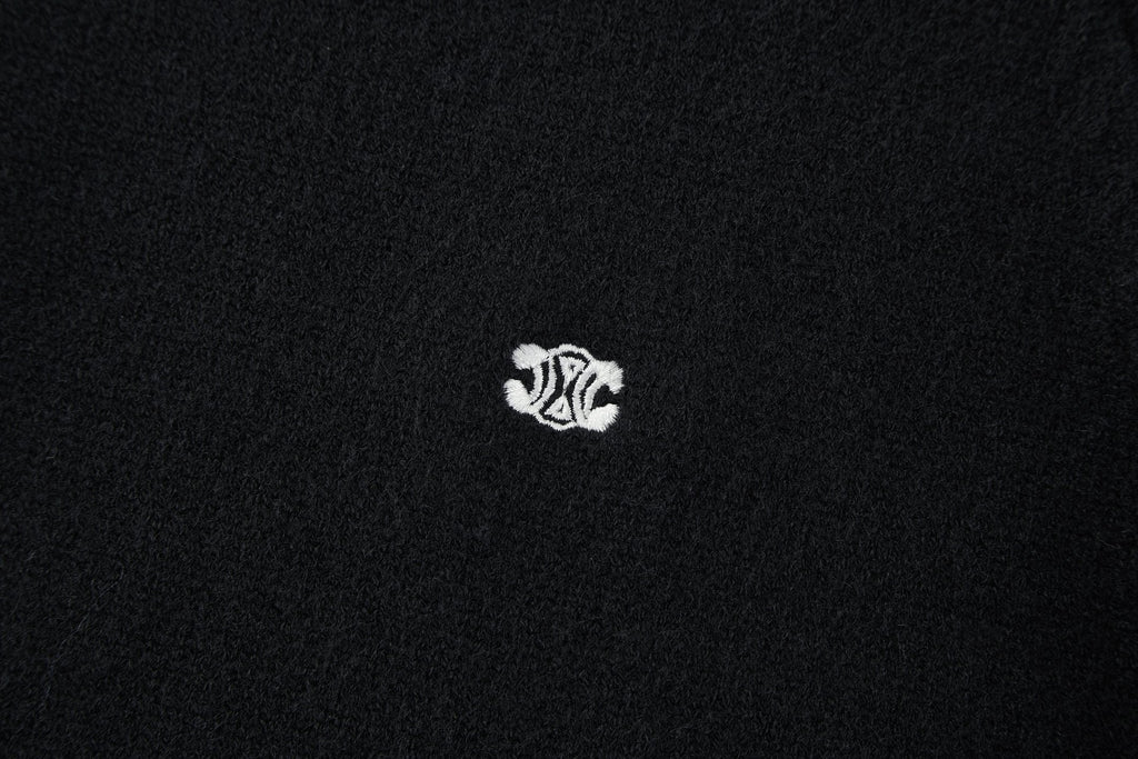 Celine Triomphe Embroidered Knit Sweater
