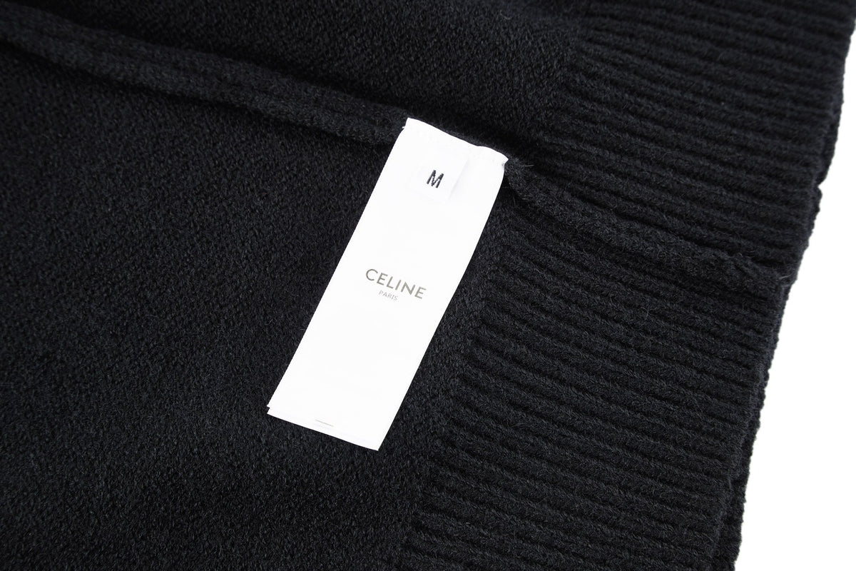 Celine Triomphe Embroidered Knit Sweater