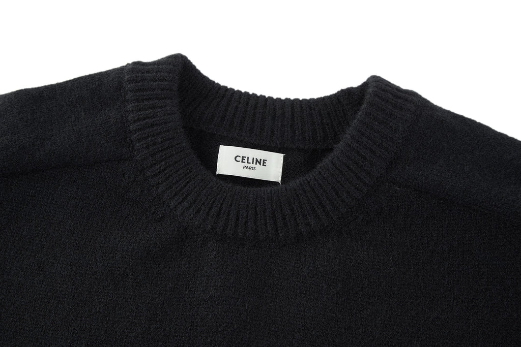 Celine Triomphe Embroidered Knit Sweater