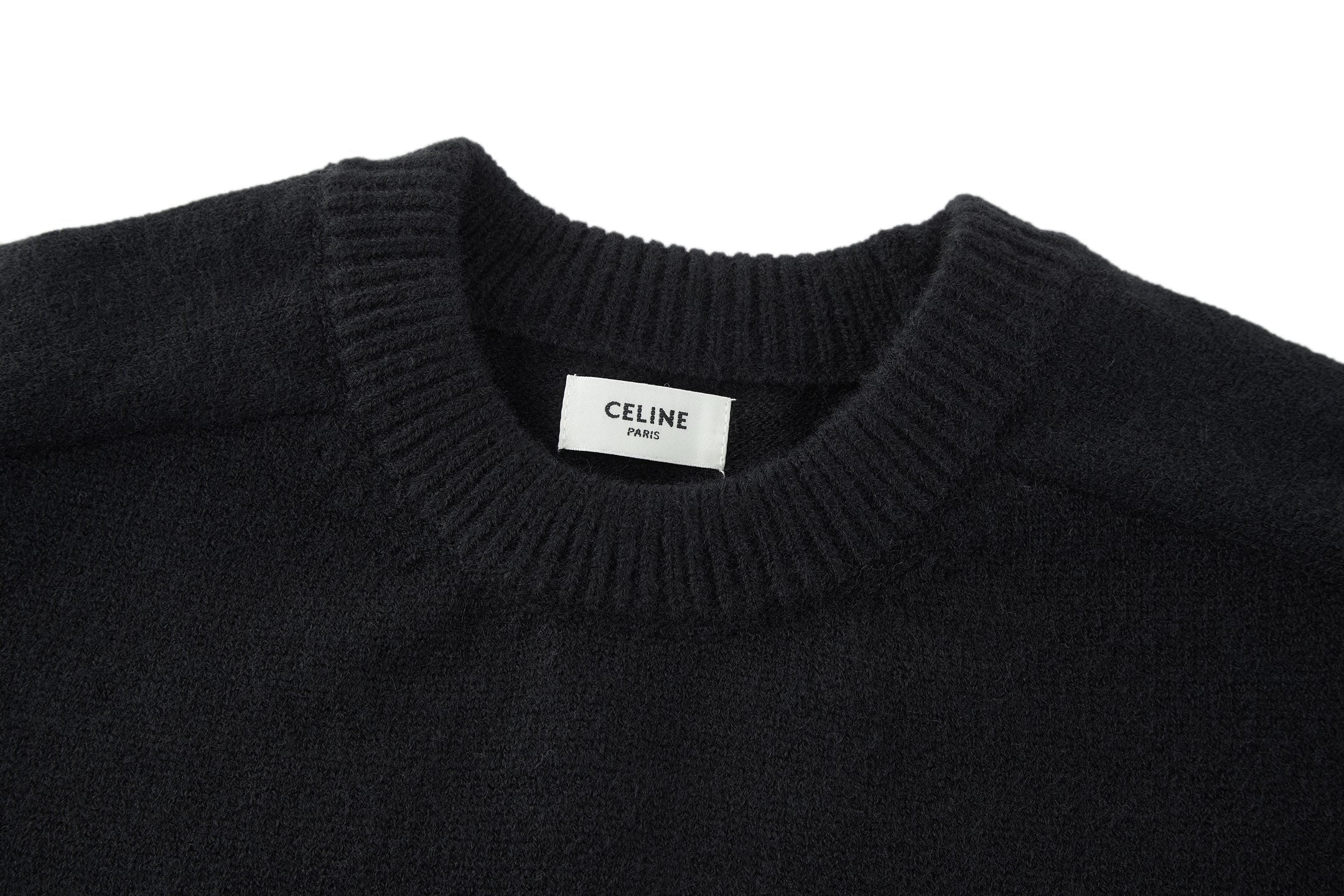 Celine Triomphe Embroidered Knit Sweater