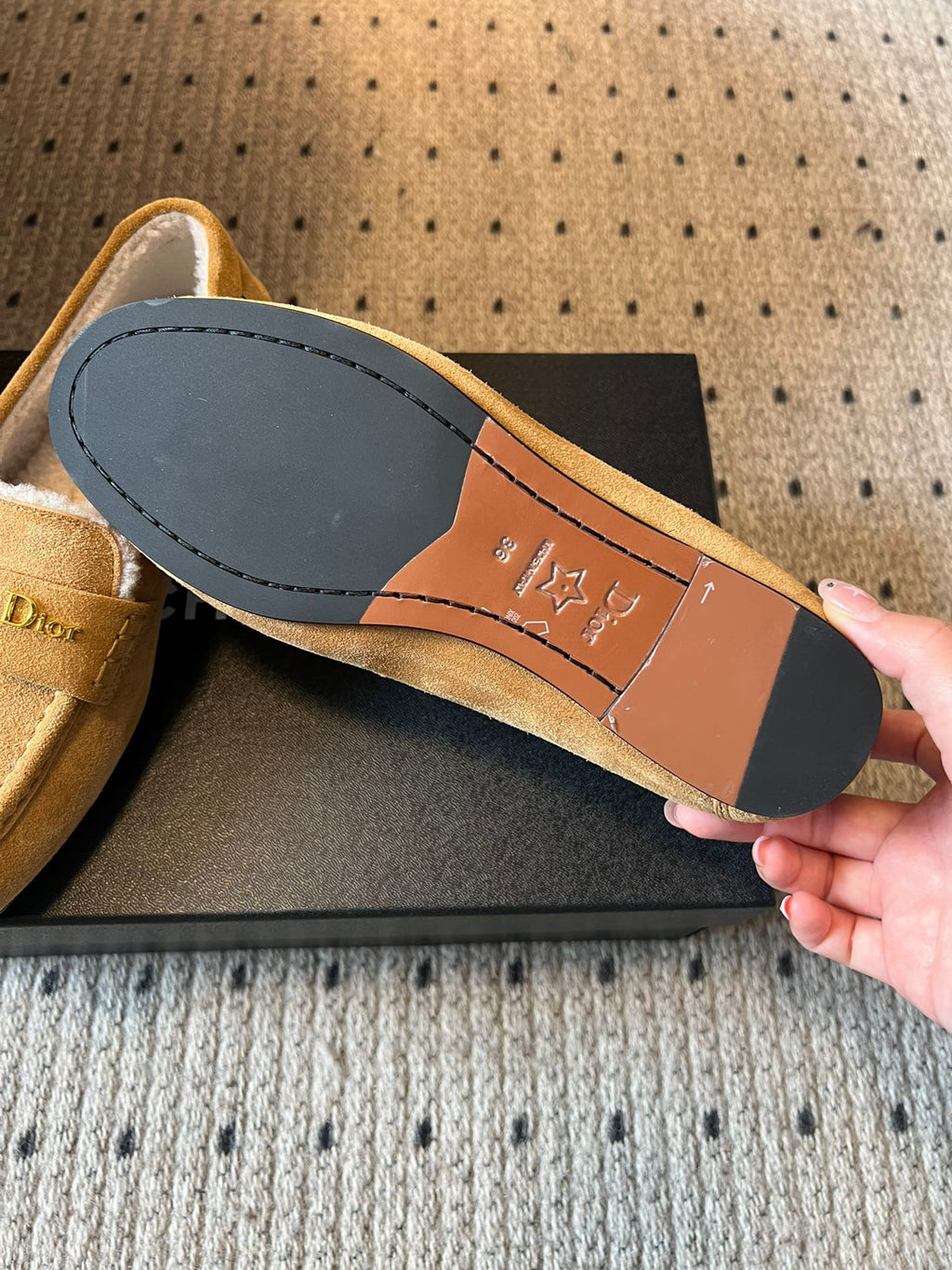 Dior Suede Fur-Lined Loafers – 25SS/FW
