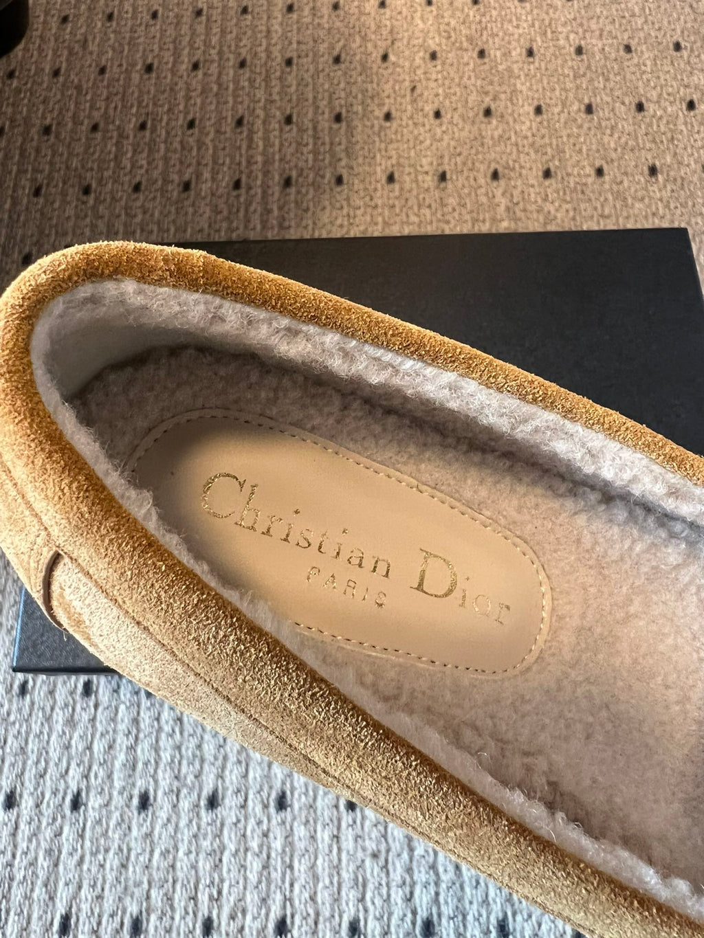 Dior Suede Fur-Lined Loafers – 25SS/FW